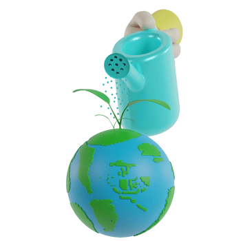 3D Isolated Environmental Greening Movement png