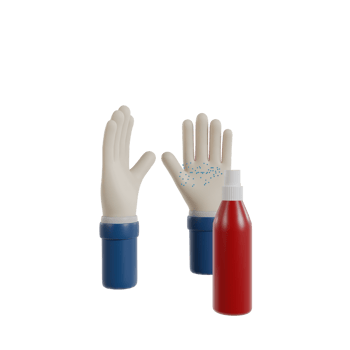 3D Isolated Hygiene Hand png