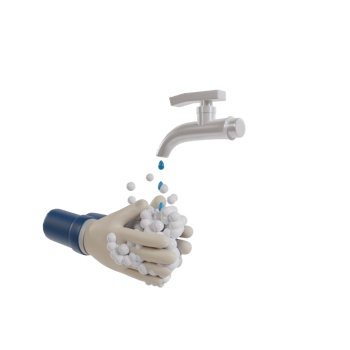 3D Isolated Hygiene Hand png