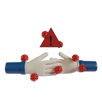 3D Isolated Hygiene Hand png