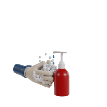 3D Isolated Hygiene Hand png