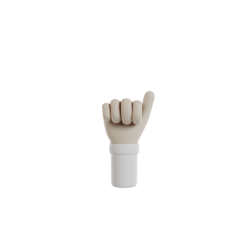 3d Isolated Hand Gesture motion png