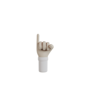 3d Isolated Hand Gesture motion png