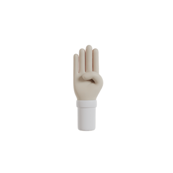 3d Isolated Hand Gesture motion png