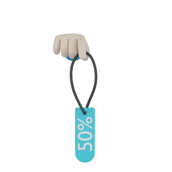 3D Isolated Shopping Hand png
