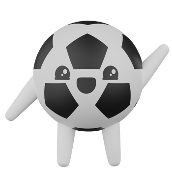 3D Isolated Ball Cartoon Character png