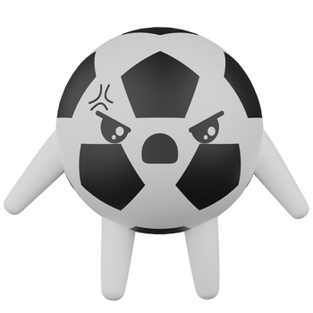 3D Isolated Ball Cartoon Character png