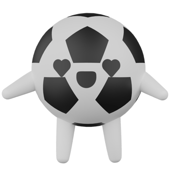 3D Isolated Ball Cartoon Character png