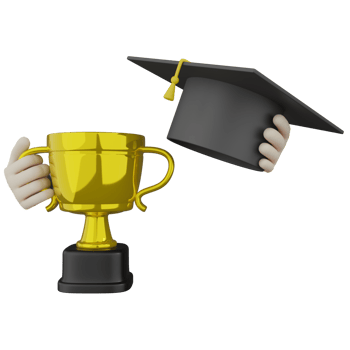 3D Isolated Hand With Things About Education png