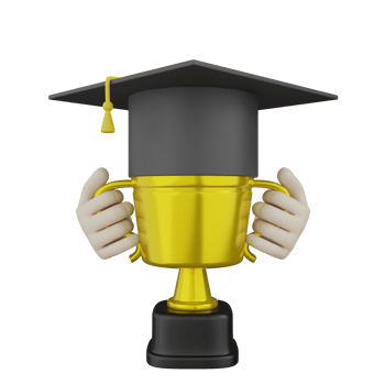 3D Isolated Hand With Things About Education png