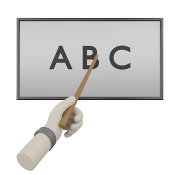 3D Isolated Hand With Things About Education png