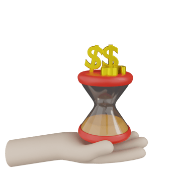 3D Hand With Clock png