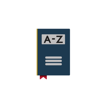 3D Isolated Blue And Yellow School Things png
