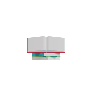 3D Isolated Various Books png