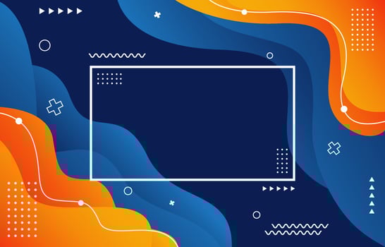Blue Orange Wave Background vector