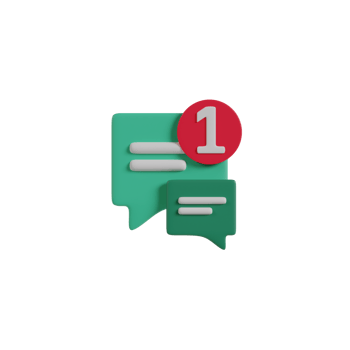 3D Isolated Message Icon png