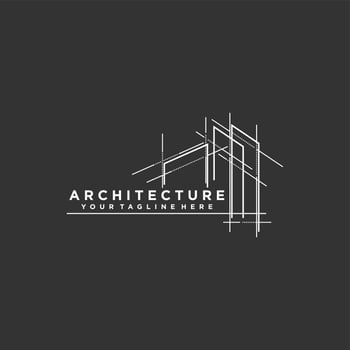 Architecture logo design, Vector construction company brand design template. Architect and Construction vector logo template