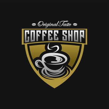 Coffe Shop Logo Design Vector Illustration Template