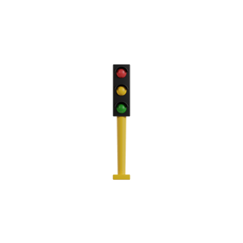 3D Isolated Traffic Light png