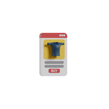 3D Isolated Shopping Online Icon png