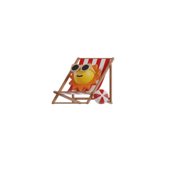 3D Isolated Summer Vacation Icon png