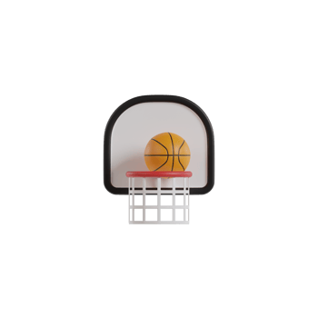 3D Isolated Basketball Equipment png