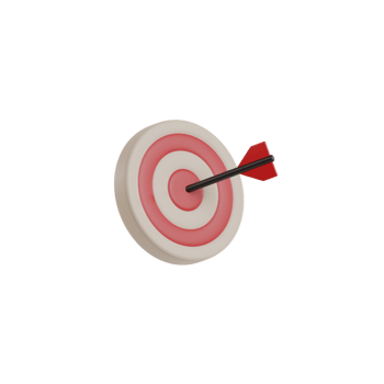 3D Isolated Dart Board And Arrow png