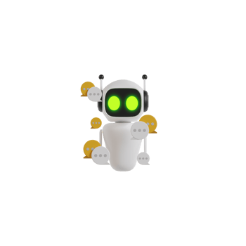 3d Isolated Customer Service Robot Icon png