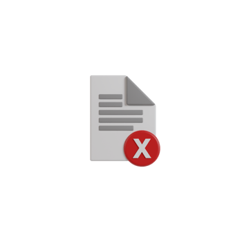 3D Isolated Document Format Icon png