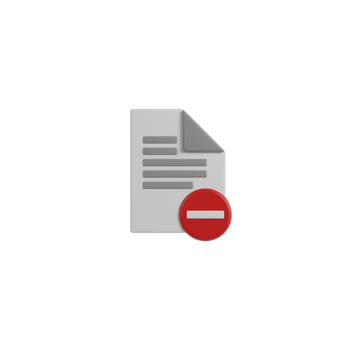 3D Isolated Document Format Icon png