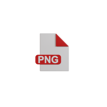 3D Isolated Document Format Icon png