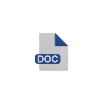 3D Isolated Document Format Icon png