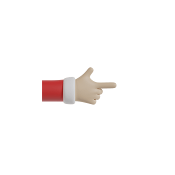 3D Isolated Hand With Red And White Clothes png