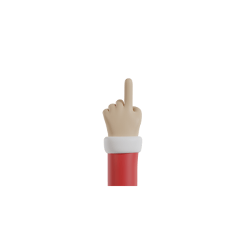 3D Isolated Hand With Red And White Clothes png