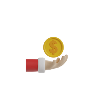 3D Isolated Hand With Red And White Clothes png