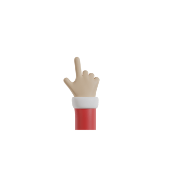 3D Isolated Hand With Red And White Clothes png
