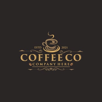 Coffe Shop Logo Design Vector Illustration Template