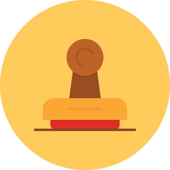 Stamp Flat Circle Multicolor vector