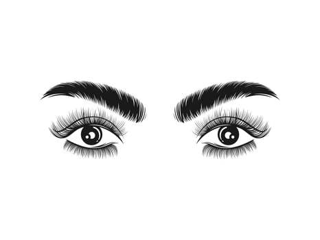 Eyelash extension logo Vector illustration