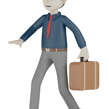 3D Isolated Businessman With Blue Shirt png