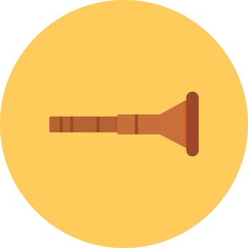 Didgeridoo Flat Circle Multicolor vector