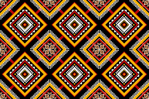 Geometric ethnic oriental seamless pattern traditional. Flower decoration. Design for background, carpet,wallpaper,clothing,wrapping,batik,fabric,Vector,illustration,embroidery. vector