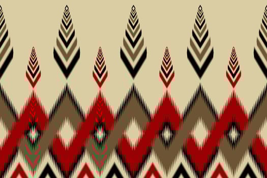 Ikat native style. Ethnic pattern traditional. Design for background,illustration,texture,fabric,batik,clothing,wrapping,wallpaper,carpet,embroidery vector