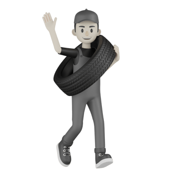 3d Isolated Mechanic in grey Wearpack png