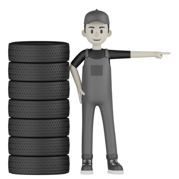 3d Isolated Mechanic in grey Wearpack png