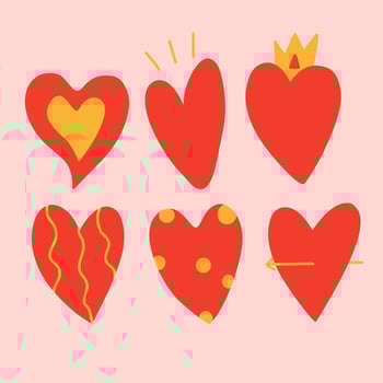 hearts shape collection vector