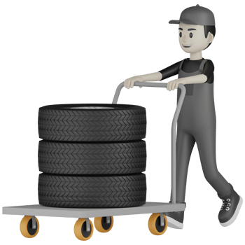3d Isolated Mechanic in grey Wearpack png