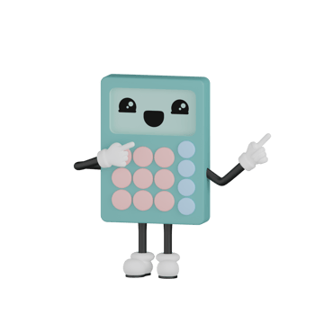 3D Isolated Blue Calculator png