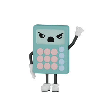 3D Isolated Blue Calculator png