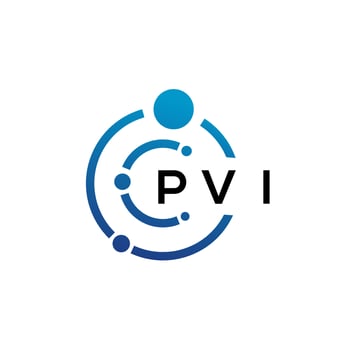 PVI letter technology logo design on white background. PVI creative initials letter IT logo concept. PVI letter design. vector